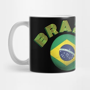 Brazil Futbol soccer ball flag Mug